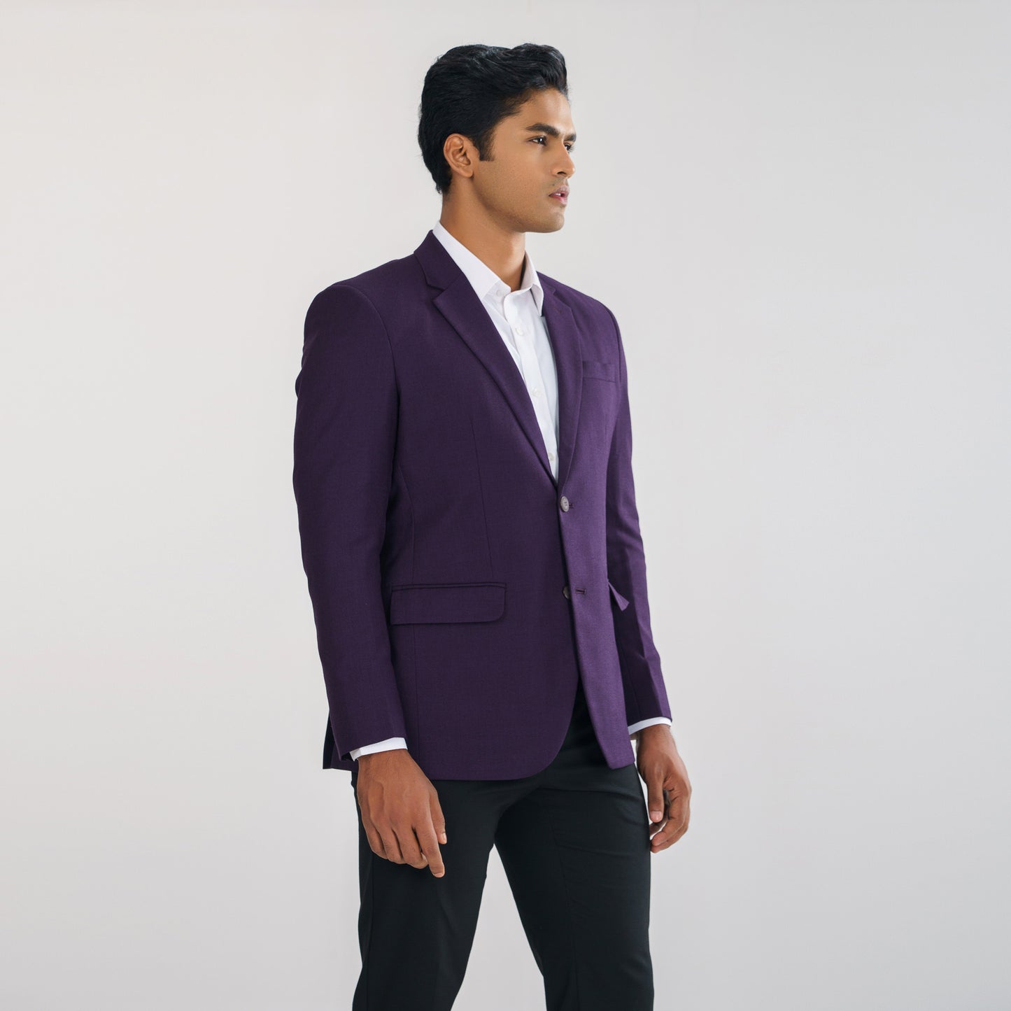 Mens Purple Slim Fit Blazer