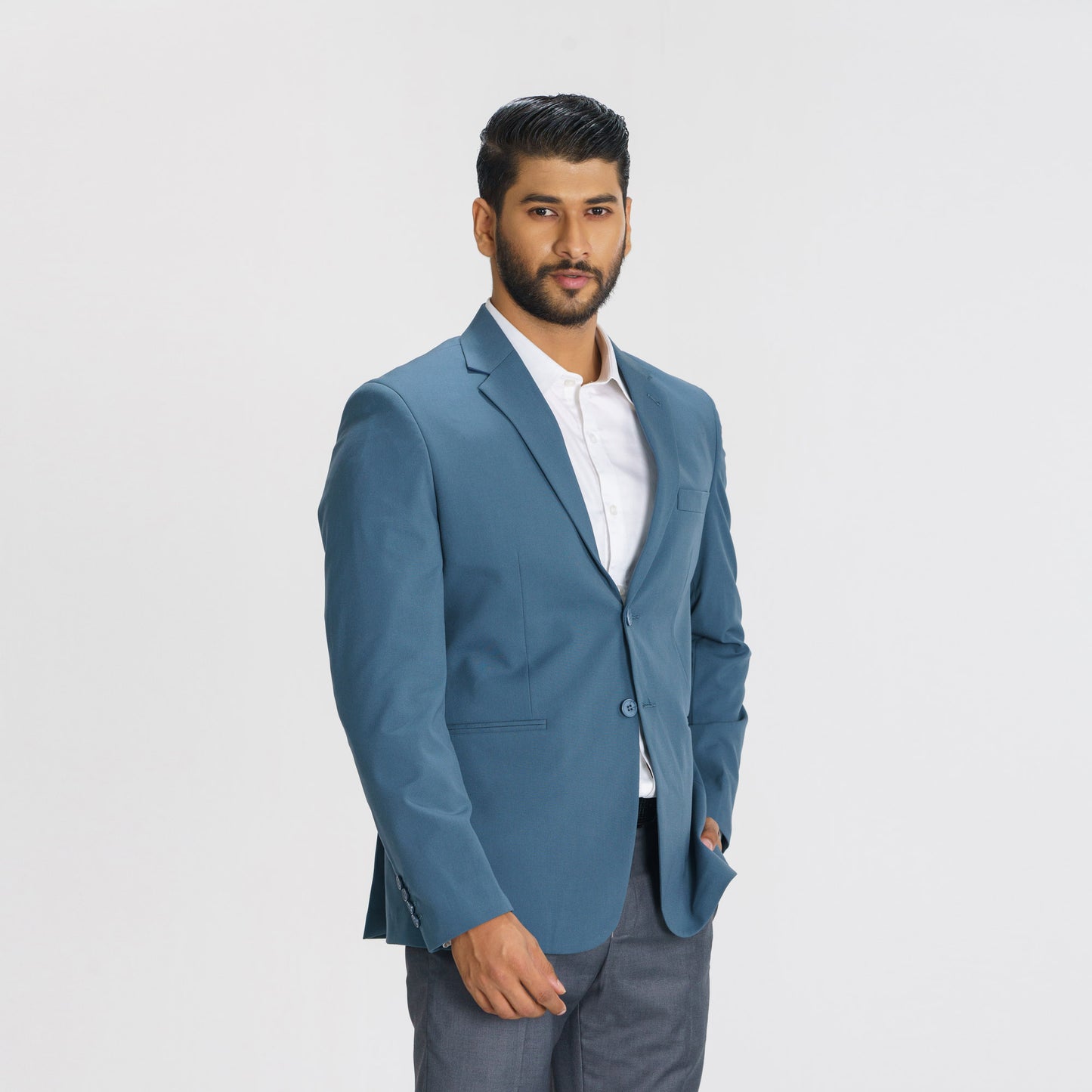 Mens Sea Green Slim Fit Blazer