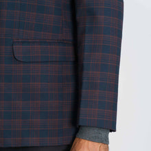 Load image into Gallery viewer, Men’s Navy Check Blazer
