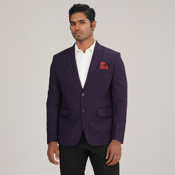 Mens Purple Slim Fit Blazer