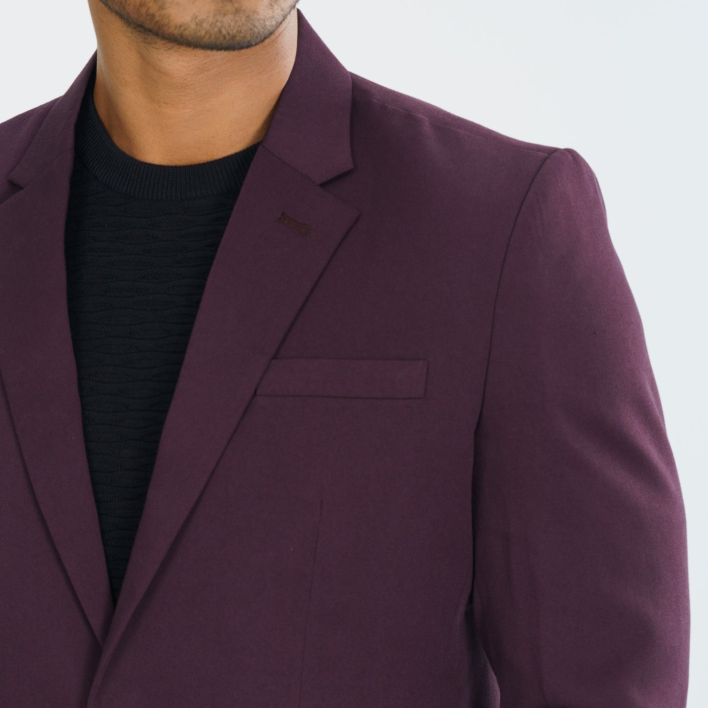 Mens Maroon Slim Blazer