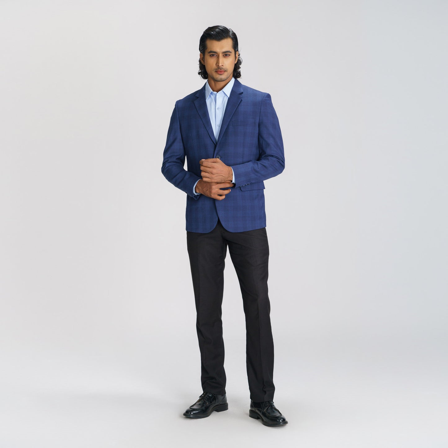 Mens Navy Blue Slim Fit Blazer