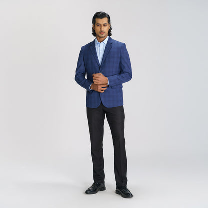 Mens Navy Blue Slim Fit Blazer