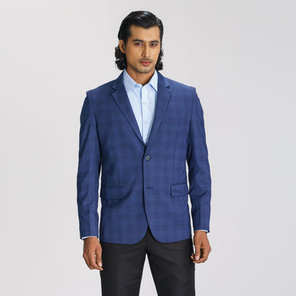 Mens Navy Blue Slim Fit Blazer