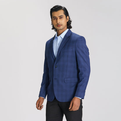 Mens Navy Blue Slim Fit Blazer