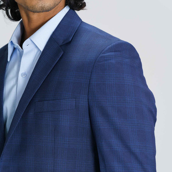 Mens Navy Blue Slim Fit Blazer