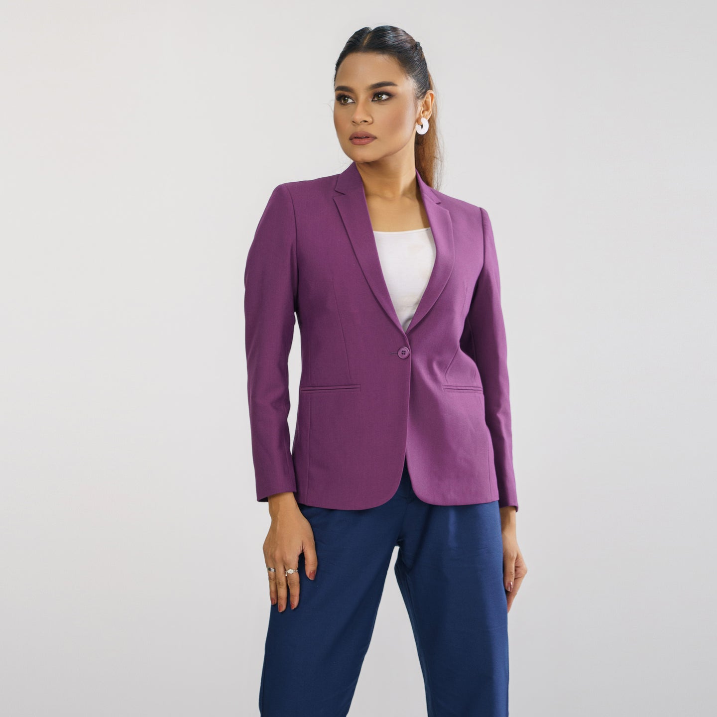 Women’s Purple Slim Fit Blazer