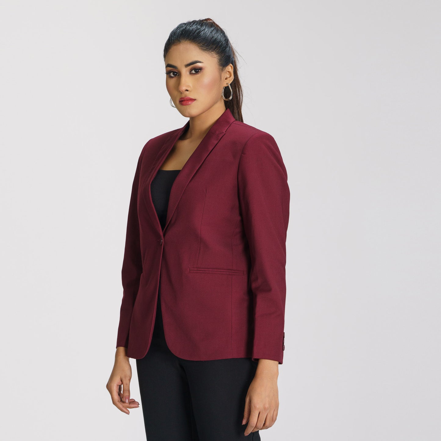 Womens Maroon Blazer