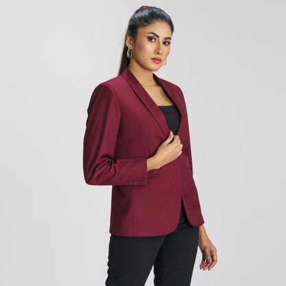 Womens Maroon Blazer