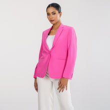 Load image into Gallery viewer, Women’s Pink Slim Fit Blazer
