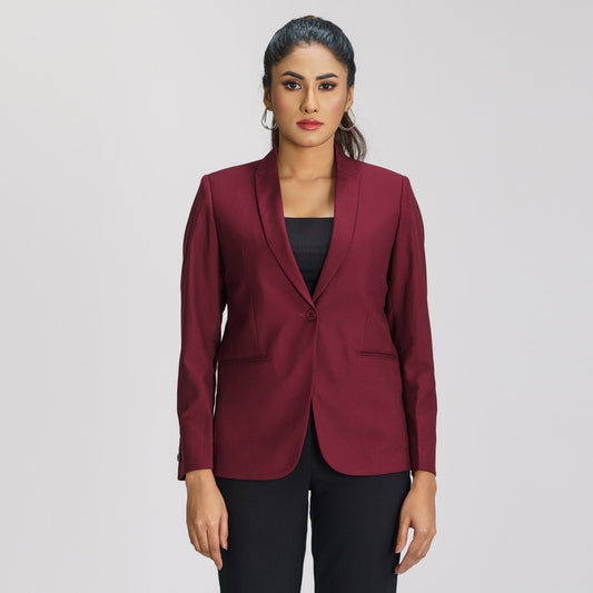 Womens Maroon Blazer