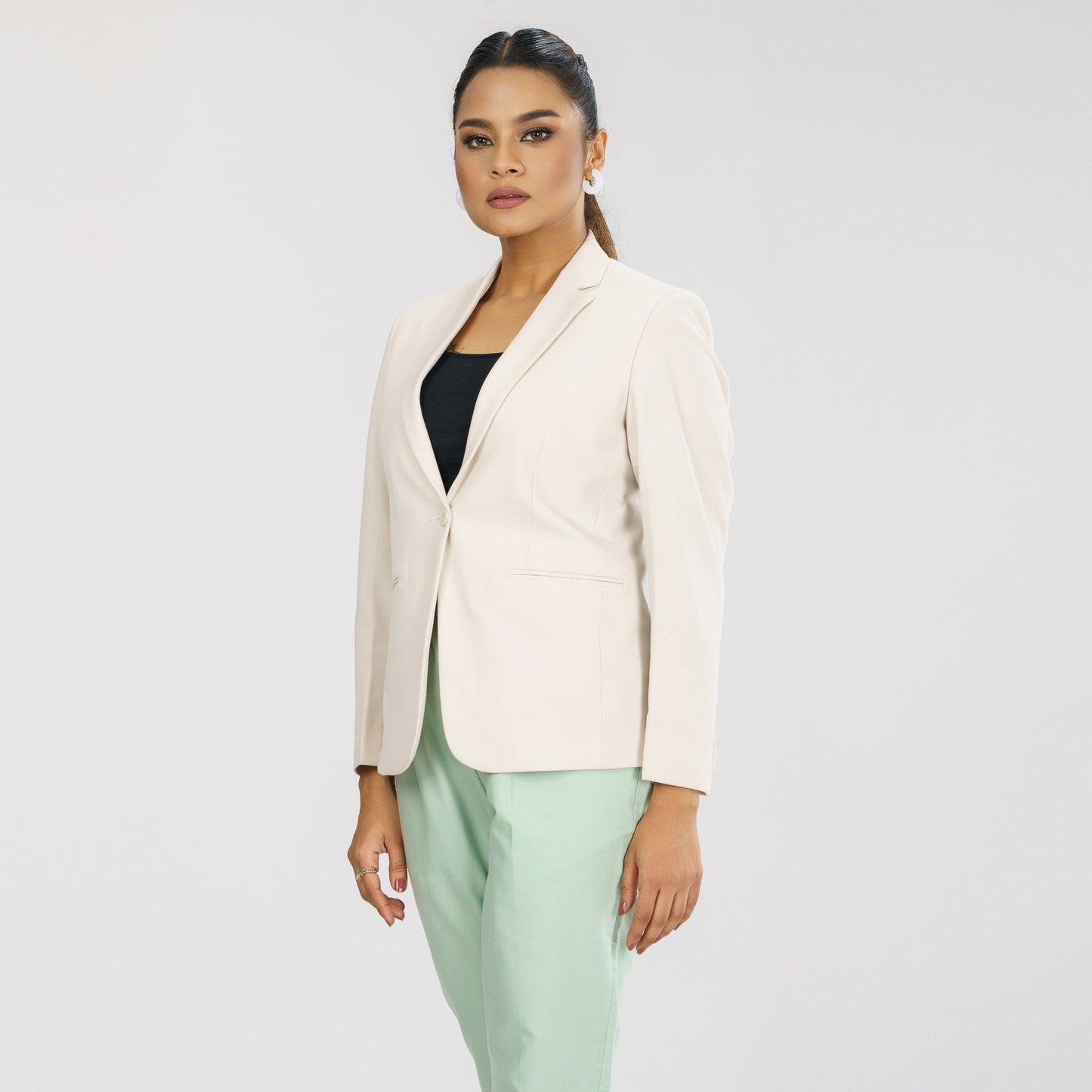 Womens Yolk Yellow Slim Fit Blazer