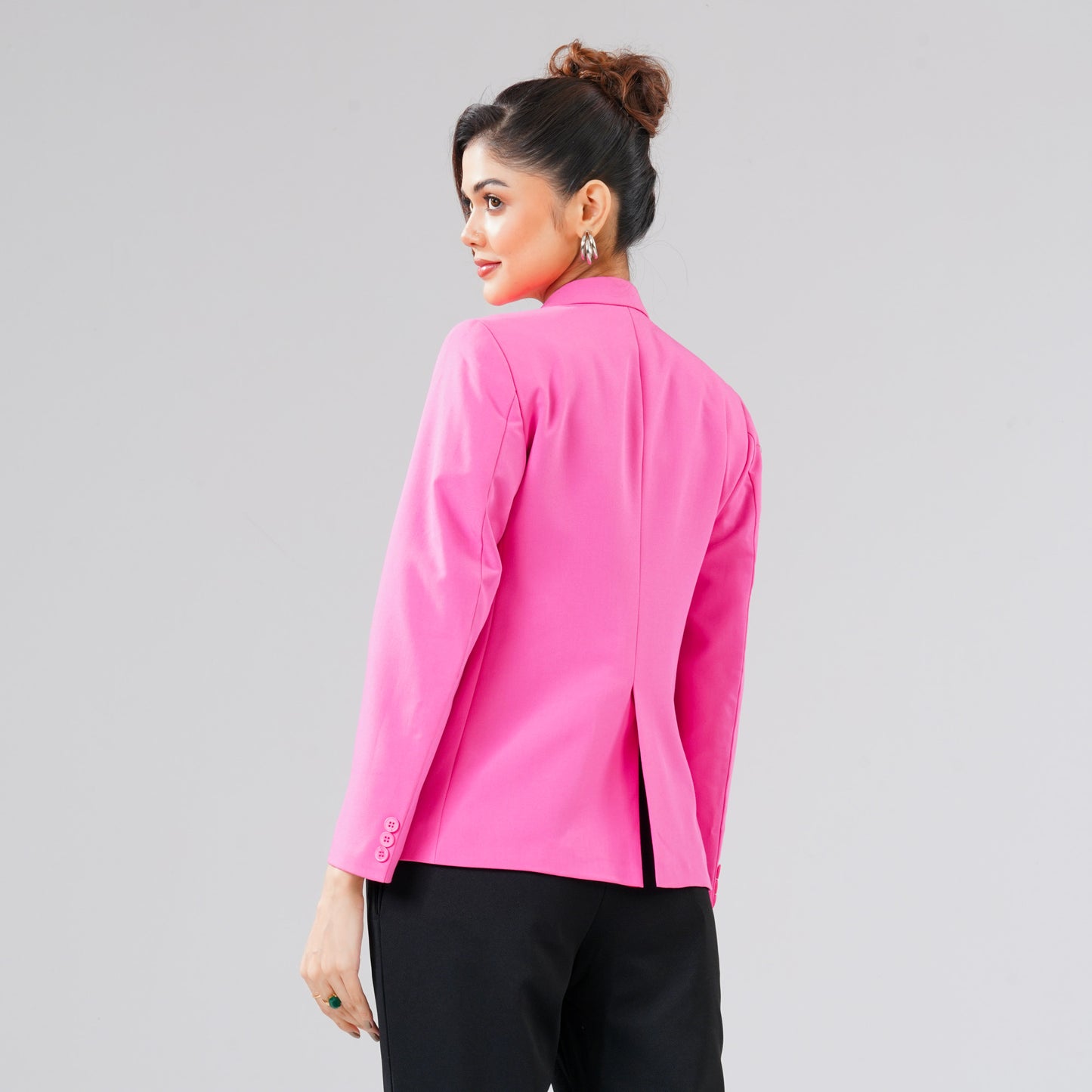 Women's Pink Slim Fit Blazer