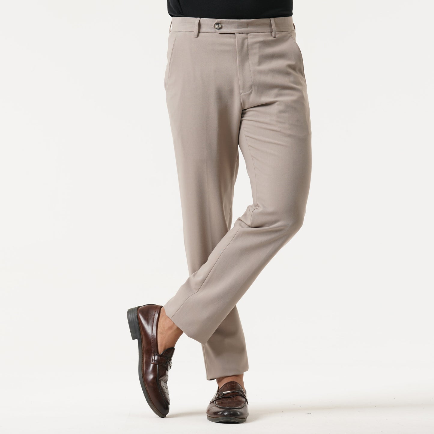 Mens Light Brown Formal Pant