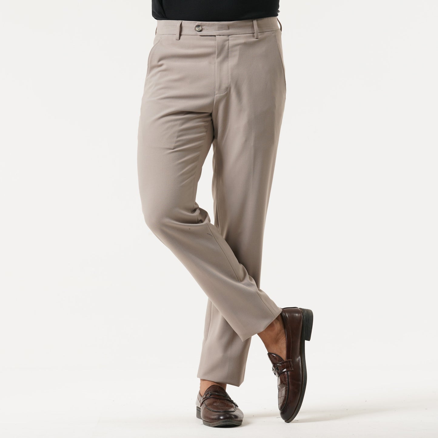 Mens Light Brown Formal Pant