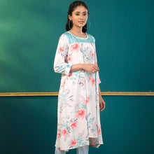 Load image into Gallery viewer, ETHNIC AVERAGE KURTI-RED PRINT
