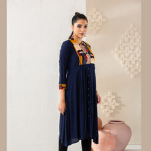 Load image into Gallery viewer, ETHNIC KURTI-NAVY
