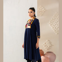 Load image into Gallery viewer, ETHNIC KURTI-NAVY
