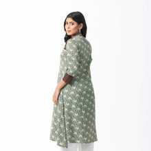 Load image into Gallery viewer, Women Coffee Pleated Kurti
