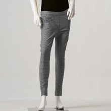 Load image into Gallery viewer, LADIES CHINO PANT-WHITE / BLACK CHECK
