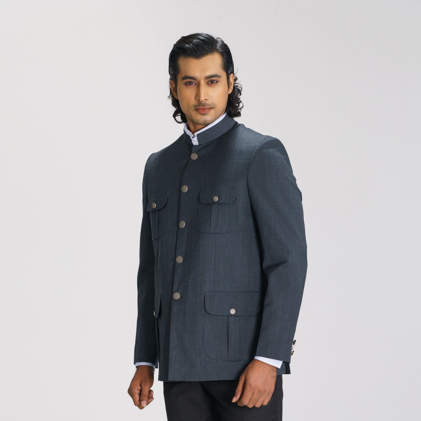 Mens Charcoal Prince Coat