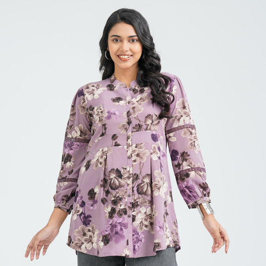 Women's Purple Blended Tops