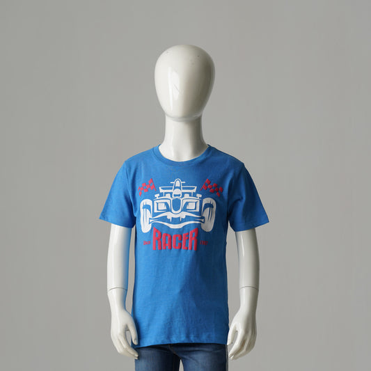 Boys T-Shirt-Blue Print 1