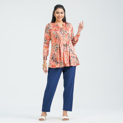 Women's Pink Blended Tunic
