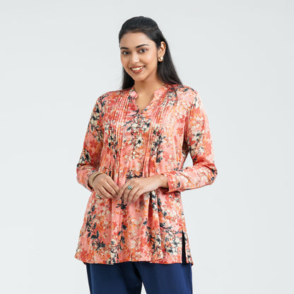 Women's Pink Blended Tunic
