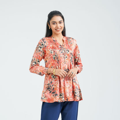 Women's Pink Blended Tunic