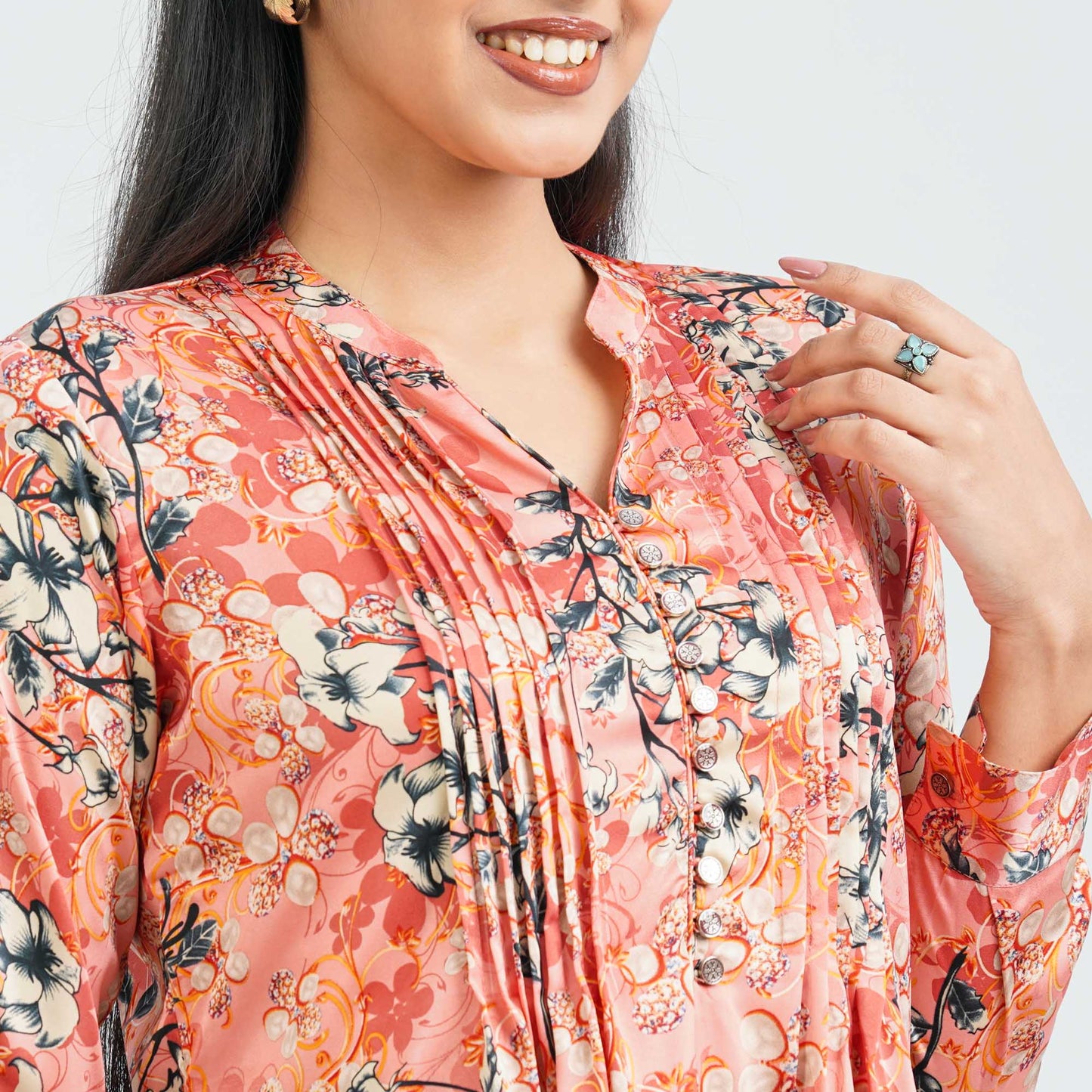 Women's Pink Blended Tunic