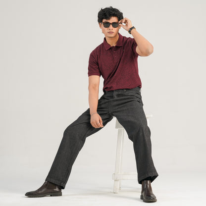 Mens Maroon Polo Shirt
