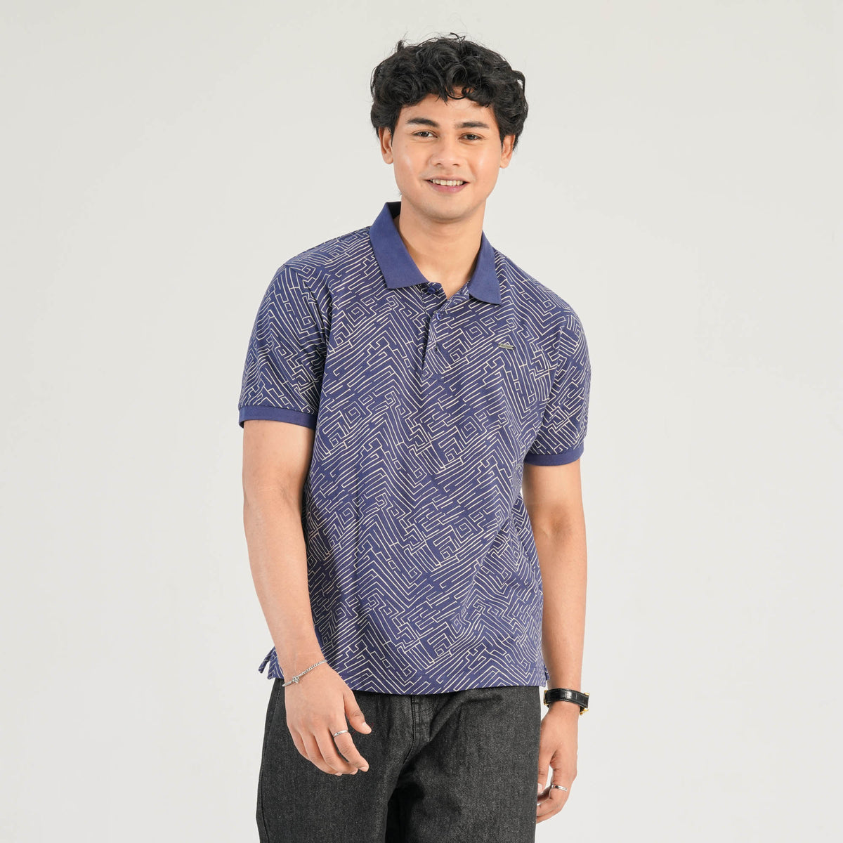 Mens Light Blue Polo Shirt