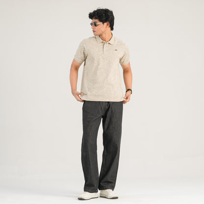 Mens Dark Beige Polo Shirt