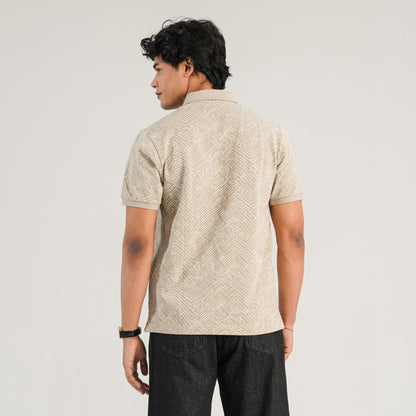 Mens Dark Beige Polo Shirt