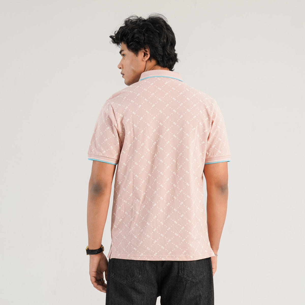 Mens Light Pink Polo Shirt