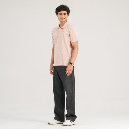 Mens Light Pink Polo Shirt