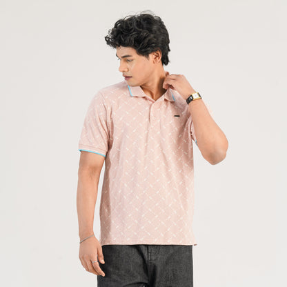 Mens Light Pink Polo Shirt