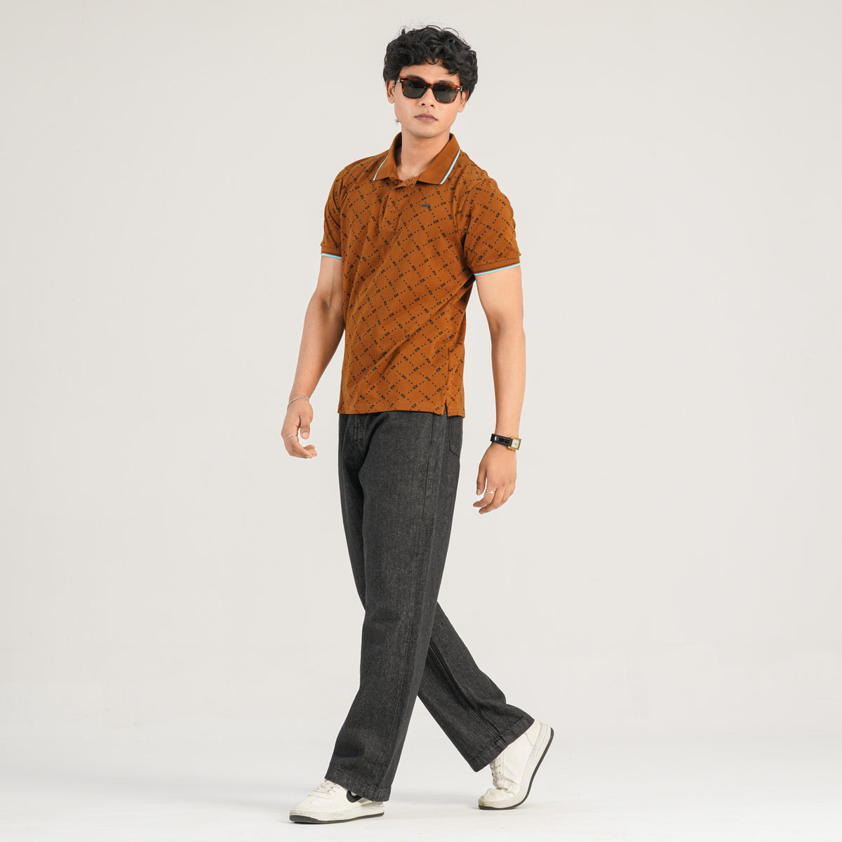 Mens Brown Polo Shirt