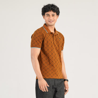 Mens Brown Polo Shirt