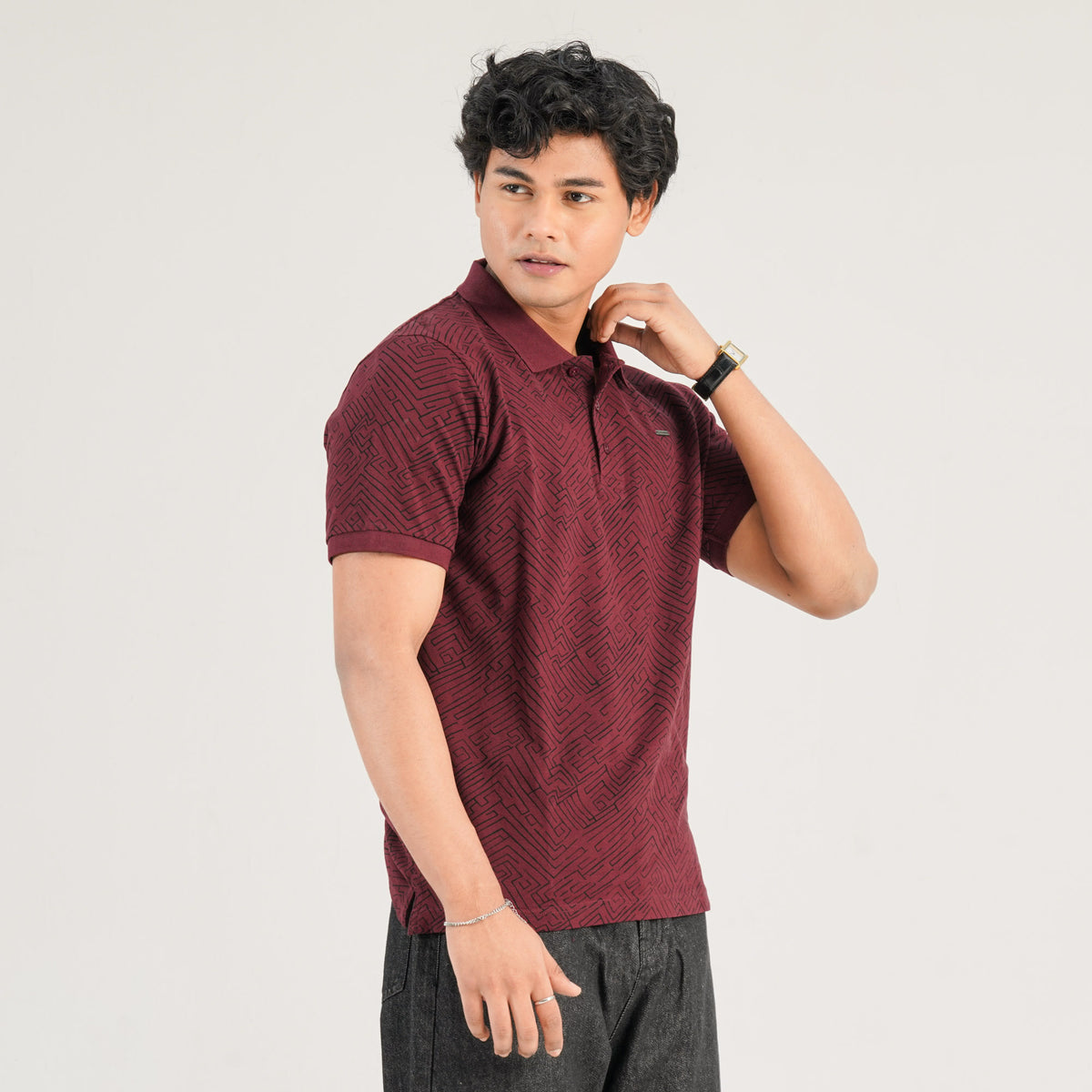 Mens Maroon Polo Shirt