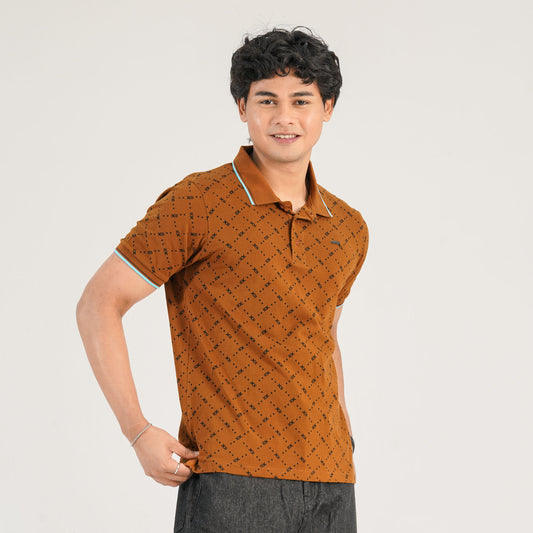 Mens Brown Polo Shirt