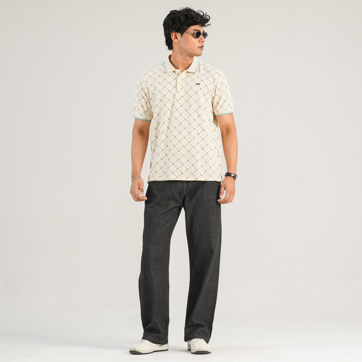 Mens Cream Polo Shirt