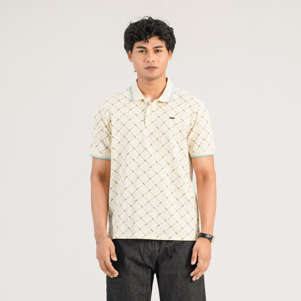 Mens Cream Polo Shirt