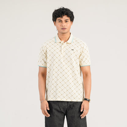 Mens Cream Polo Shirt