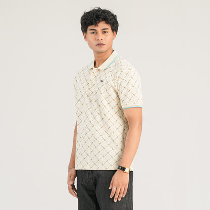 Mens Cream Polo Shirt