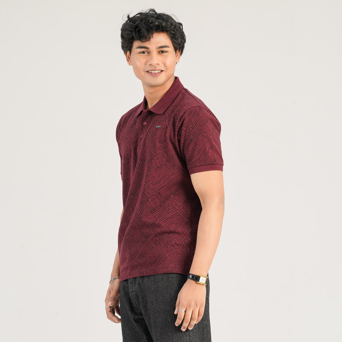 Mens Maroon Polo Shirt