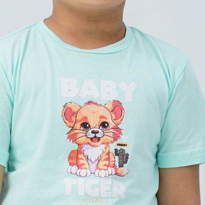 Baby Boy's Sky Blue Cotton T-Shirt
