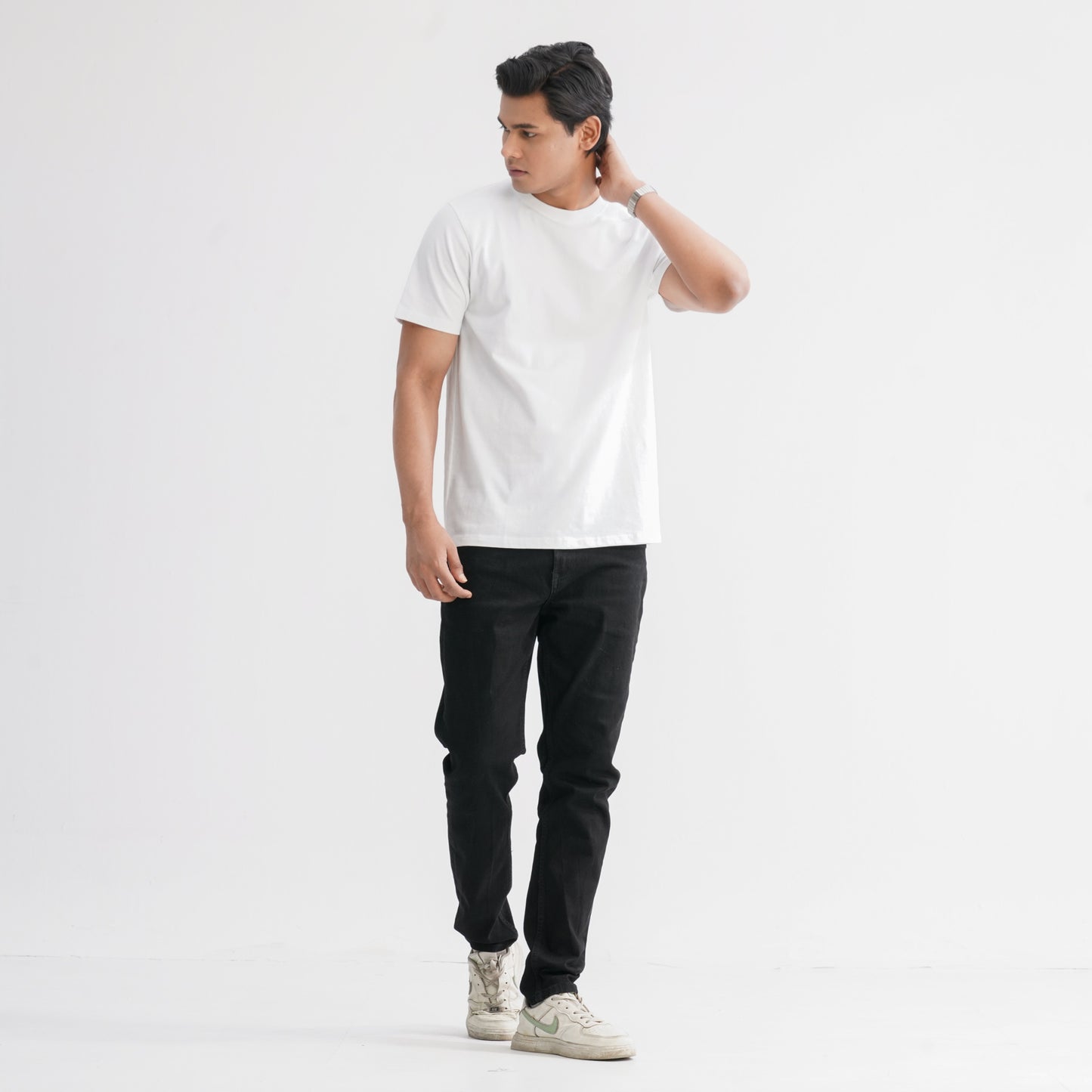 Men's Cotton White T-Shirt