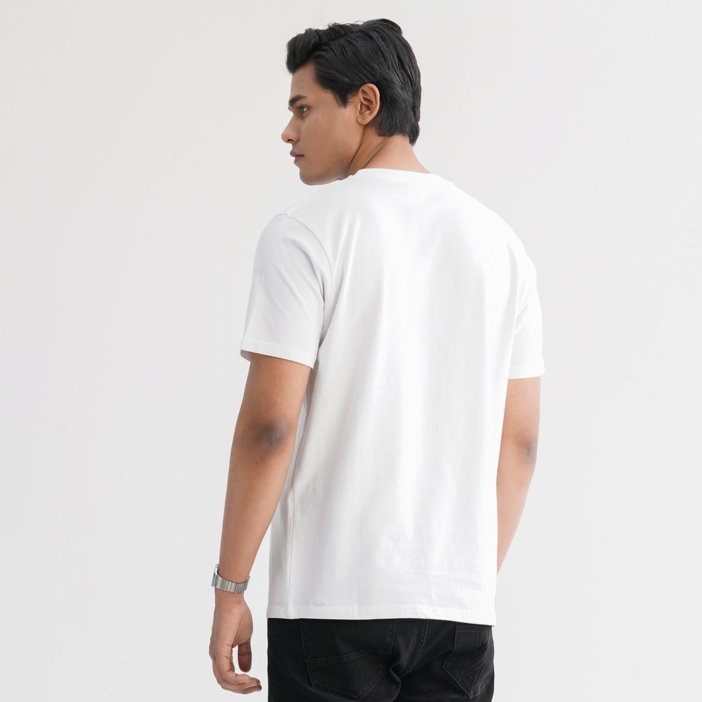 Men's Cotton White T-Shirt